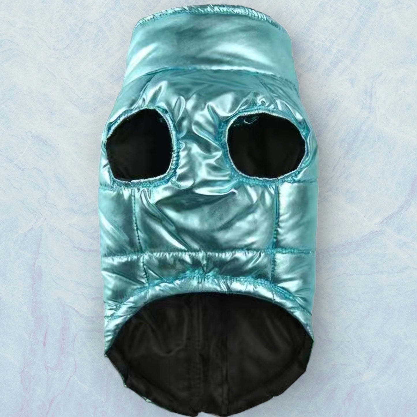 Blue Metallic Puffer Vest